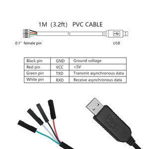 Adaptador USB a TTL de Alta Velocidad, Cable Dupont de 4 Pines para Transmisión de Datos y Depuración - Product Image 5
