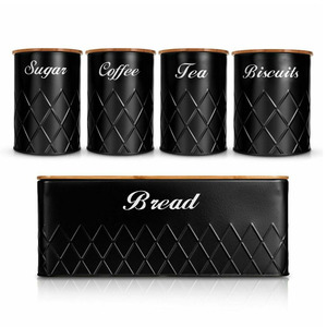 Boîte à pain Extra large bien faite avec logo en relief et couvercle en bambou - Product Image 2