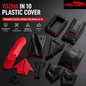 Kit de cubiertas de plástico Yozma 10 en 1, 12 piezas: cubierta lateral del motor, controlador de batería, guardabarros trasero, guardabarros delantero, panel lateral, placa de matrícula, cubierta de encendido - Product Image 2