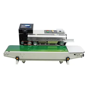 Factory Direct Sales Continuous Band Sealer Machine wiht Date Printer Plastic Bags Heat Sealer Horizontal Sealing Coding Machine