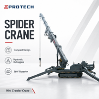 Grue araignée sur chenilles JCPROTECH 15m 8 tonnes électrique/diesel hydraulique à haute efficacité avec garantie de 3 ans et options supplémentaires