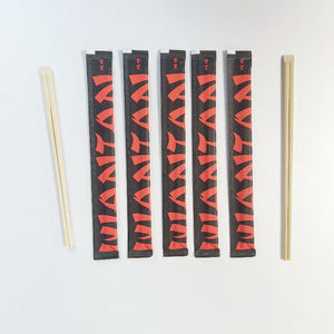 Palillos desechables envueltos en papel Tensoge 21cm de bambú con logotipo personalizado Palitos Chinos De Sushi - Product Image 4