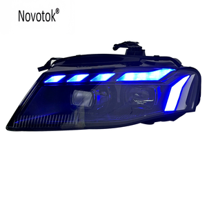 Phare avant en fibre de carbone pour AUDI A4 2008-2012 Mise à niveau vers un ensemble de phares à LED complet - Product Image 4