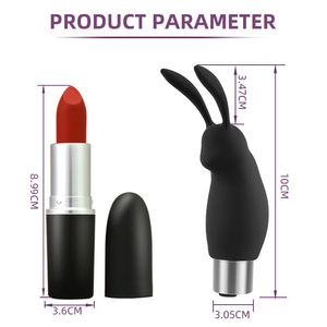Mini Silicone impermeabile Mini Silicone Usb ricarica impermeabile telecomando nero giocattolo del sesso coniglio vibratore per le donne - Product Image 6