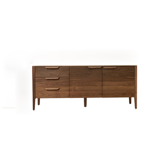Walnut Solid Wood Sideboard Cabinet Modern for Dining Room Assembly Home Furniture European Nordic Living Room Cabinet