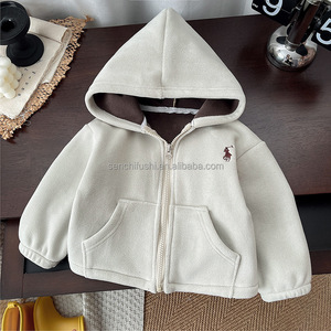 Set Senchi D332 per <span class=keywords><strong>Bambini</strong></span> e Bambine Autunno Inverno in Velluto di Poliestere con Cappuccio Imbottito Due Pezzi Cappotto Caldo - Product Image 4