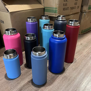 24oz 32oz Double Wall Vacuum <b>Flasks</b> Stainless Steel Insulated Water Bottle With Straw and Sport Rope - Product Image 4