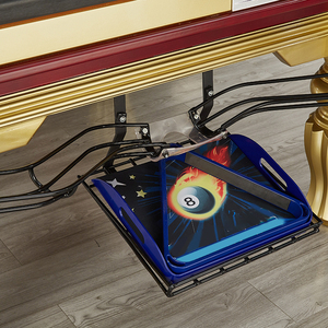 La fabbrica vende Mesa De Billar oro e argento gamba in marmo di quercia tavolo da biliardo cinese 9 piedi - Product Image 5