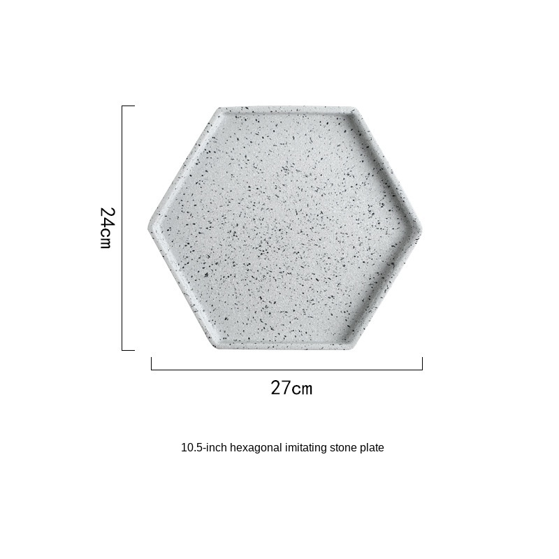 Hexagone gris de 10,5 pouces
