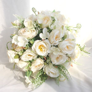 Bouquet de mariée en fleurs de soie 10cm-30cm, style naturel, décoration de mariage, fleurs artificielles réutilisables haute simulation - Product Image 4