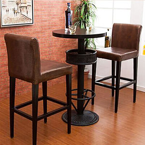 Base de Mesa de Bar de Metal Resistente y Contemporánea con Cesta de Almacenamiento, Pata de Mesa de Acero para Uso en Exteriores, Hospitales, Cafés y Restaurantes - Product Image 1