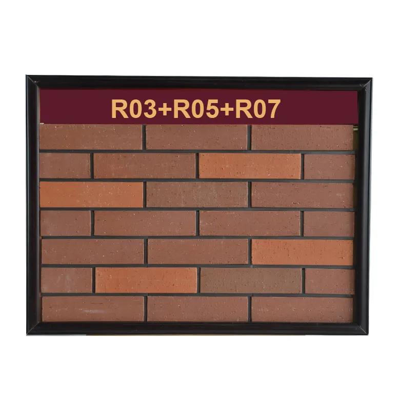 Hot Koop Commerciële Duurzaam Outdoor Multi Rood Terracotta Baksteen Slip Custom Size 240X60 Oven Muur Versieren Klei Facing bricks