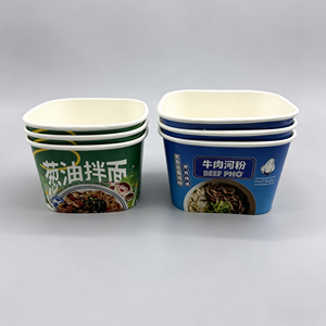 Bol en papier jetable enduit de PE, en pâte de bois, personnalisable (poids et taille), imprimé, pour salade de fruits et aliments froids, vente en gros depuis l'usine chinoise - Product Image 3