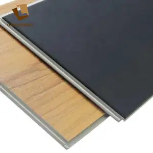 Revêtement de sol en vinyle de luxe à bande de préhension en bois de 6mm