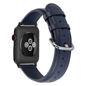Correa de cuero genuino para <span class=keywords><strong>Apple</strong></span> <span class=keywords><strong>Watch</strong></span> Band 44mm <span class=keywords><strong>45mm</strong></span> 42mm Correa de reloj de lujo para IWatch <span class=keywords><strong>Serie</strong></span> <span class=keywords><strong>7</strong></span> 3 4 5 6 Se 4 Correa de reloj de moda - Product Image 4