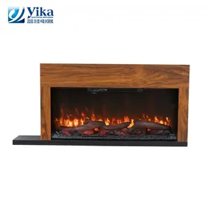 Modern 2000W Electric Fireplace for Indoor Use Wall-Mounted Wood-Burning Fire Place with LED Display Living Room EU Plug Type