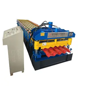 Automatic New Popular Steel Metal Roofing Glazed Corrugated Tile Roof Sheet Wall Panel Cold Roll Forming Making Machine