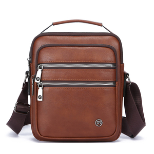 Sac Messager de Voyage en Cuir PU de Luxe pour Homme, Personnalisé, Imperméable, Sac à Bandoulière Décontracté avec Logo, Vente en Gros - Product Image 2