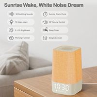 Réveil avec bruit blanc et lampe de nuit - 30 sons - pour enfants, adultes, bébés - chambre à coucher - soulagement de l'insomnie