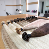 Extensions de cheveux naturels double épaisseur à pointe K, extensions de cheveux à kératine pré-collée à pointe plate, extensions de cheveux russes Remy 100% humains européens