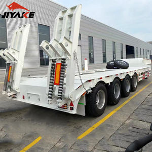 3/4アクスルホワイト正確なプロフェッショナルデザインショベルセミトレーラー60トンのショベルローベッドトレーラーを輸送するため - Product Image 1
