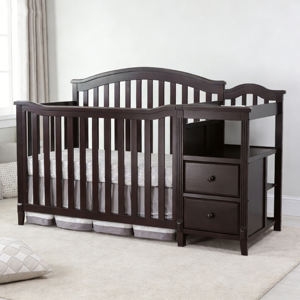 Cuna Moderna de Tamaño Completo con Almacenamiento, de Madera de Pino Sólido, Multifuncional y Plegable para Bebés, Niños, Dormitorio, Sala de Estar y Hospital - Product Image 3