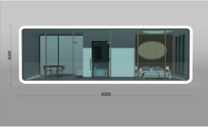होटल विला कार्यालय भवनों के लिए न्यूनतम प्रीफैब्रिकेटेड कंटेनर हाउस कैप्सूल घर स्टील की दुकानें - Product Image 4