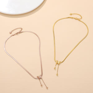 Collar de Acero Inoxidable de Lujo al por Mayor, Colgante Esmerilado Dorado, Cadena de Moda, Borla de Acero de Titanio, Collar de Mariposa para Mujer - Product Image 5