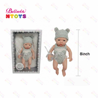Poupées reborn en silicone souple de 8 pouces, kit de poupées reborn réalistes, poupées bébés réalistes en silicone pour filles, cadeaux