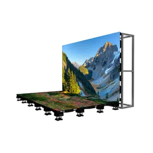 HD Full color Indoor Outdoor P4.81 interactive Shopping mall P3.91 dance floor tiles video display led stage show floor screen