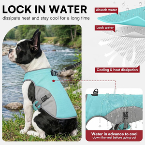 Dog Cooling Vest Adjustable Buckle Breathable Jacket for <b>Small</b> Large Dogs Summer Outdoor Walking Training Pet <b>Chest</b> Cooling Vest - Product Image 4