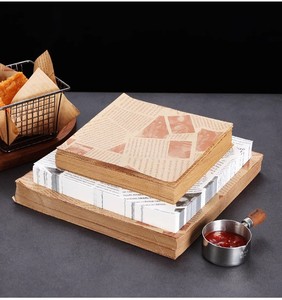 Bán buôn báo in cấp thực phẩm không thấm mỡ giấy sáp cho hot thực phẩm bánh mì kẹp thịt gói - Product Image 4