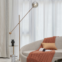 AOSIHUA nordique postmoderne réglable plancher LED grande boule de verre de luxe fer métal hôtel concepteur modèle maison salon chambre