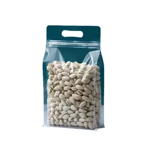 Biologisch Afbreekbare Recyclebare Verpakking 1Kg Zip Lock Poly Koffie Plastic Moer Snack Voedsel Transparante Platte Bodem Rits Kruidenzakken