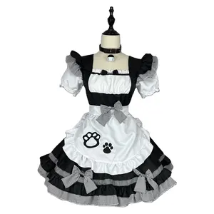 Nouveau chat fille tenue de femme de chambre COSPLAY grande taille vêtements pour femmes japonais mignon femme de chambre noir et blanc classique