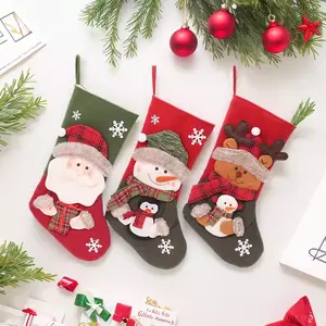 Christmas Stocking Gift Bag Christmas Decorations Scene Layout Christmas Tree Pendants Large Children's Candy Socks