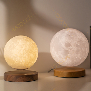 Lampe lunaire romantique à lévitation magnétique, lampe lunaire flottante en impression 3D pour cadeau de Noël, ornement de maison - Product Image 3