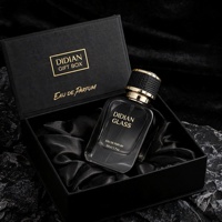 Flacon de parfum carré personnalisé avec logo, marron, 50 ml, 100 ml, flacon de parfum en verre avec vaporisateur, flacon de parfum de luxe avec emballage cadeau