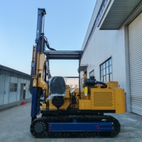 Foreuse hydraulique solaire pliable pour pieux à vis, à transport rapide, pour forage DTH, certifiée CE