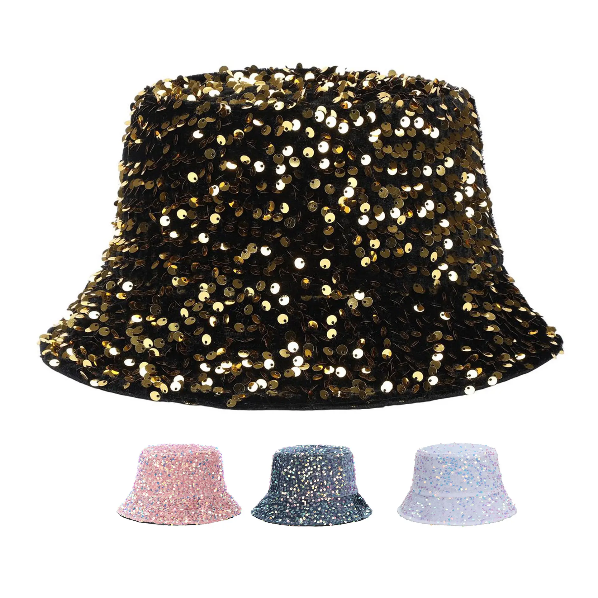 Cappello a secchiello di lusso Chapeus de balde stile XQL personalizzato sport reversibile con paillettes da donna cappello a secchiello da golf cappello pieghevole
