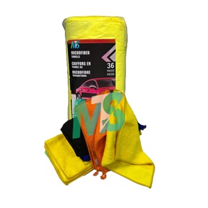 ผ้าไมโครไฟเบอร์เช็ดรถ ขนาด 16"x16" (40x40 ซม.) แพ็ค 36 ผืน หนา 300gsm ไม่เป็นขุย สำหรับขัดเงารถยนต์ ขายส่ง - Product Image 1