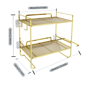 Modern <b>Corner</b> Toilet Rack Toilet Bathroom Countertop-Standing Multifunctional Punch-Free Vanity Storage <b>Shelf</b> for Hotel Use Zinc - Product Image 3