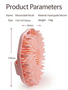 Wholesale Custom Logo Silicone Cyclone Shower Brush Exfoliating Body <b>Scrubber</b> Massage Scalp Brush Skin Care Tool OEM/ODM - Product Image 2