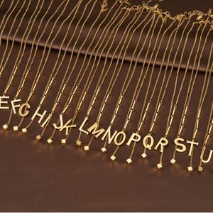 Kore titanyum çelik püskül mektup takım klavikula zinciri Trendy olmayan solma titanyum çelik kolye takı sınır ötesi ticaret - Product Image 5