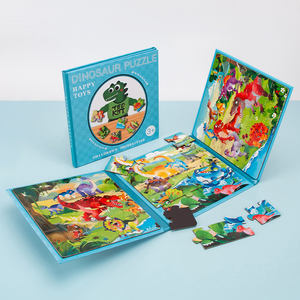 Livre magnétique Montessori, autocollants magnétiques de <span class=keywords><strong>dinosaures</strong></span> de dessins animés, jouets magnétiques pour livre silencieux - Product Image 6