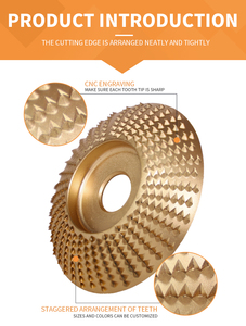 <span class=keywords><strong>Disque</strong></span> abrasif de sculpture sur bois de qualité industrielle de 100 mm, revêtement en titane, OEM <span class=keywords><strong>pour</strong></span> <span class=keywords><strong>meuleuse</strong></span> d'angle - Product Image 3