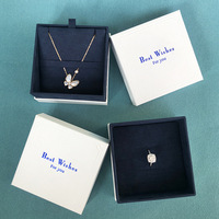 Empaque de Regalo para Joyería con Anillo y Base Cuadrada, Personalizado con Logotipo, Estilo Simple y Moderno, Forro de Algodón