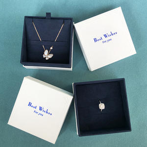 บรรจุภัณฑ์ของขวัญเครื่องประดับสร้อยคอแบบวงแหวนฐานและฝาปิดสไตล์เรียบง่ายพร้อมโลโก้สั่งทำส่วนตัว - Product Image 5