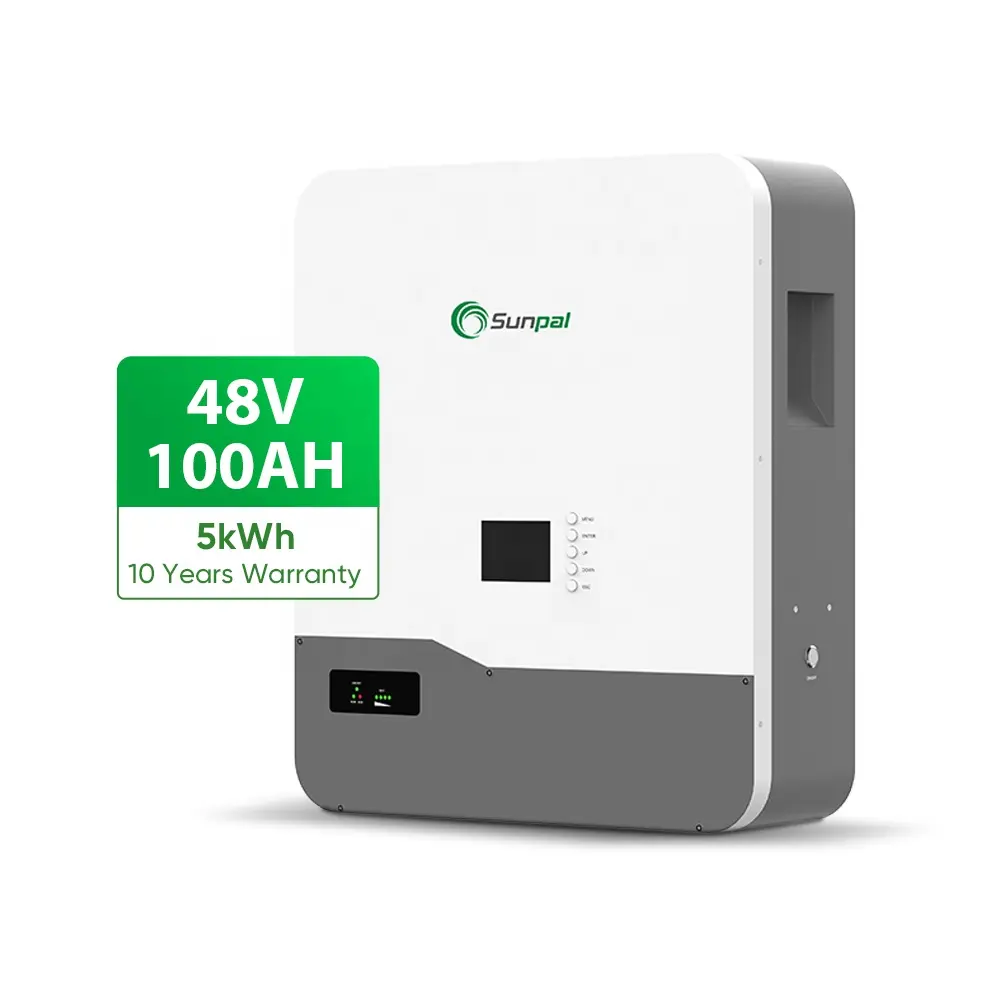 Sunpal Solarenergiespeicher hochleistung Lifepo4 Batterie 5 kWh 48 V 100 Ah Hybrid-Powerwall-System