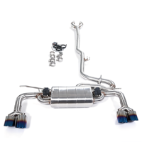 Système d'échappement pour Hyundai Genesis Coupé 3.8t 2009-2015 avec silencieux à valve, embouts quadruples plaqués bleu, tuyau catback en acier inoxydable